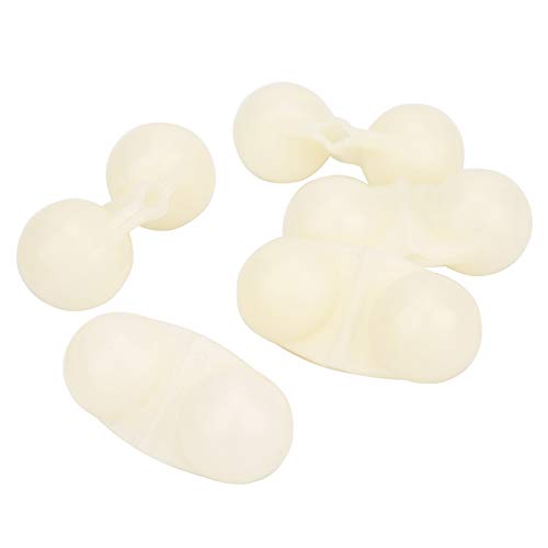 40Pcs Fishing Double Rattle Beads Portable ABS Double Rattle Sea Fishing Attractor Beads Accessory for Luring Fish (White)