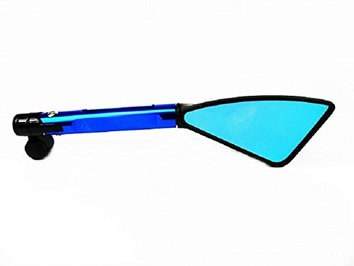 Kit Retrovisor Tomok+Manete Curto+Manopla Esportiva c/Peso Yamaha Fazer 250 Azul