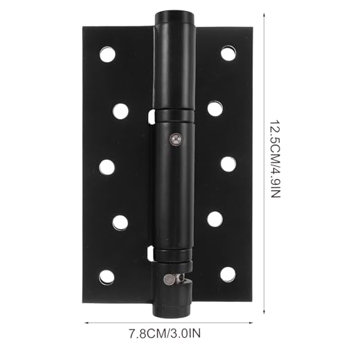 Self Closing Hinges Black Heavy Duty Stainless Steel Automatic Self Closing Door Hinges 4.9 Inch (128mm) Black Interior Spring Hinge Heavy Duty Door Hinges for Door or Wooden Gate - Image 2