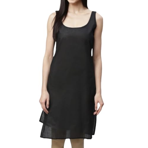 Image of Women's Sleeveless Cotton Inner Slip Dress Round Neck Soft Comfortable Fit Full Length Camisole Innerwear Summer top Undergarment for Girls