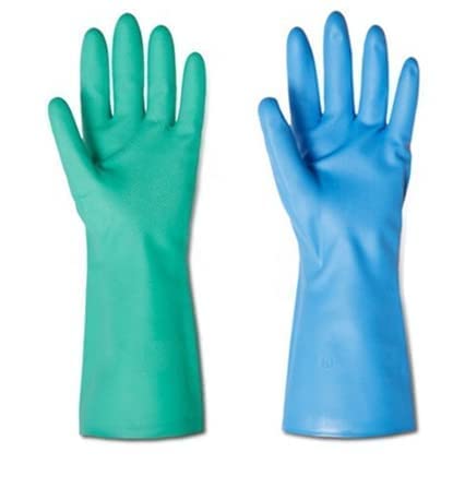 Adaamya® - 01 Pair Multipurpose Nitrile Solvent Chemical Resistant Rubber Hand Gloves Industrial Purpose Material Handling Janitorial Construction Activities Home Kitchen Use (XL, 1) (B0C3GFKQ3G) Amazon Price History, Amazon Price Tracker
