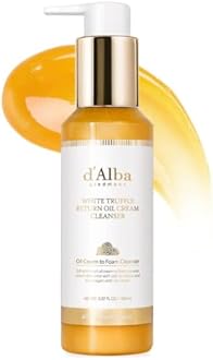 d'alba Piedmont White Truffle Return Oil Cream Cleanser, Vegan Skincare, Easy One Step Cleanser for Sebum & Makeup Removal, Hydrating Cleanser, for Sensitive Skin, Korean Skin Care