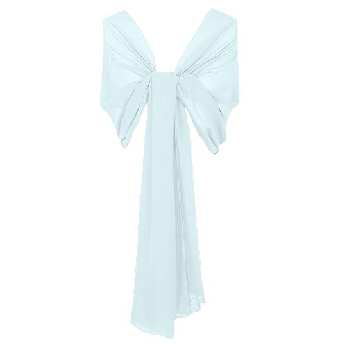 CLOTHKNOW Bridesmaid Shawls and Wraps Dusty Green Chiffon Scarves For Women