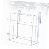 Amosfun Estante De Corte De Para Cocina Soporte De Tablas De Cortar y Toallas De Hierro Con Bandeja De Goteo Blanco