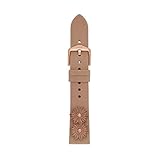 Fossil Women 18mm Leather Watch Band, Color: Tan(Model: S181433)