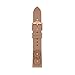 Fossil Women 18mm Leather Watch Band, Color: Tan(Model: S181433)