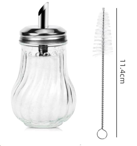 Sucrier En Acier Inoxydable Avec Couvercle Et Cuillère - 500 Ml - Grand Modèle Pour Comptoir