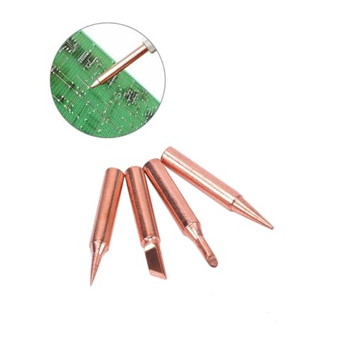 Image of Set of 5 Pcs Pure Copper Soldering Iron Bit Set with 2 Pcs. Flux RMA-223 10cc and 2 Pcs 5Gram Rosin Paste Tip Suitable For Model 936, 937, 907 900M-T (K /IS /SK /3C /I)