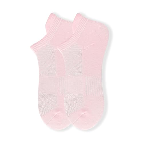 Image of Women's & Men's Breathable Athletic Running Low Cut Socks Cotton Cushioned Ankle Tab Socks, 5 Pairs