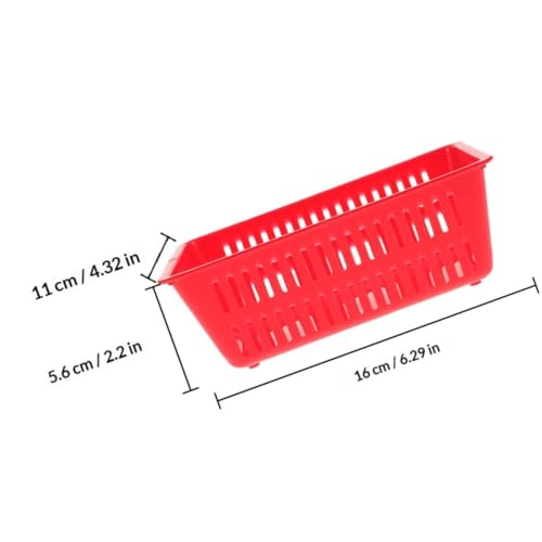 Canastas de plástico para monedas 12 piezas rojo miniatura 2