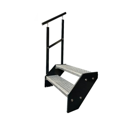 Escalier extérieur en acier antidérapant avec garde-corps robuste - 2