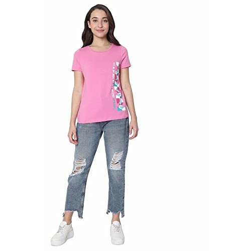 Image of VERO MODA Women's Cotton Regular Fit T-Shirt