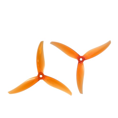 Hélice 5 pouces renforcée Drone Proxy 5127.5 tripale orange pour UAV FPV de course