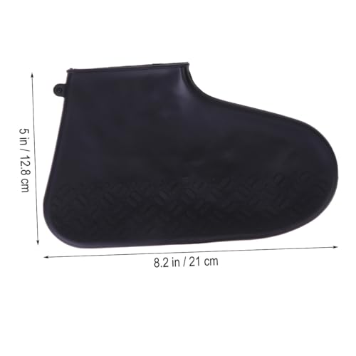 Protector de zapatos de silicona negro talla S, antideslizante para lluvia, resistente para actividades al aire libre miniatura 2