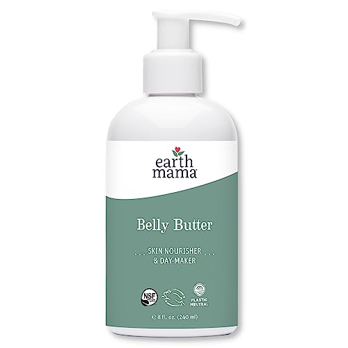Earth Mama Belly Butter, Maternity Moisturizer for Dry Skin | Lotion for Pregnancy and Postpartum Recovery Self Care, Body Cream with Aloe, Fragrance Free, 8-Fluid Ounce
