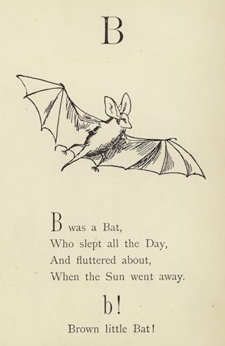 Pintura de lienzo decorativa la letra B de Edward Lear, cuadro vintage de pared para dormitorio