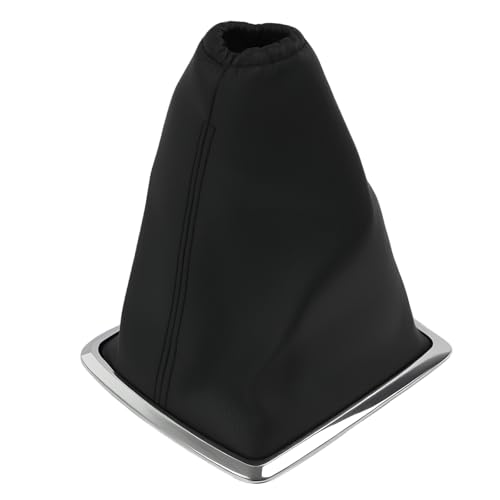Vxiwscy Capa para alavanca de mudanças em couro PU preto, compatível com Ford Focus 2005-2012 e Focus MK2 2005-2008, modelo SI-A0346, tampa de botão de mudança de velocidades do carro