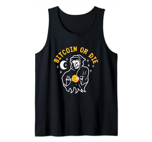 Bitcoin O Muere Esqueleto Con Crypto Coin Cryptocurrency Meme Camiseta sin Mangas