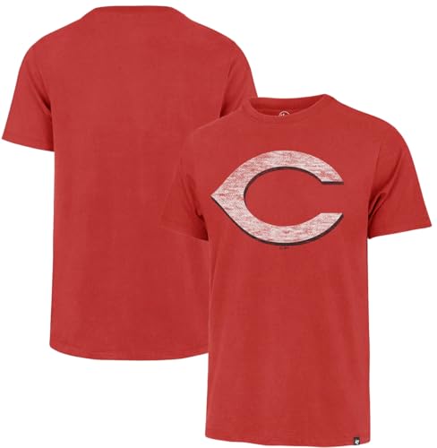 Image of 47 Brand MLB Men's Team Color Distressed Imprint Primary Logo Short Sleeve Baseball T-Shirt