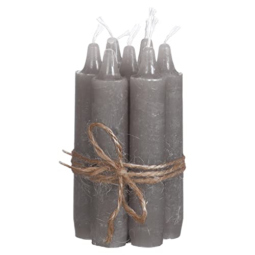 7-tlg. Set Kerzen H 11 cm (Grau)