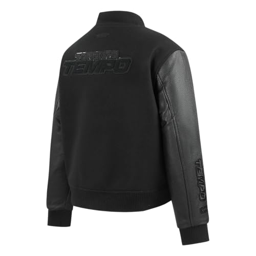 Image of Pro Standard Womens WNBA Classic Triple Black Varsity Jacket