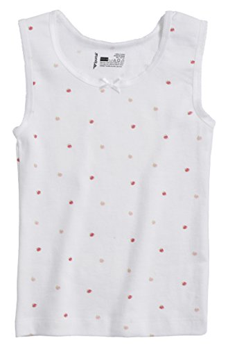 Sportoli Girls 3 Pack Cotton Tagless Cami White and Colored Tank Undershirts - Size 14-162