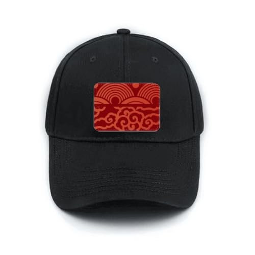 Casquette de baseball noire à motif vagues pour vos sorties et balades