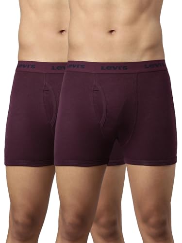 Image of Levi's 001 Classic Boxer Brief for Men | 100% Pure Cotton | Solid | Mid-Rise Men's Underwear | Anti-Roll Waistband | Durable Comfort with Extra Supportive Gusset | Functional Fly | Pack of 2