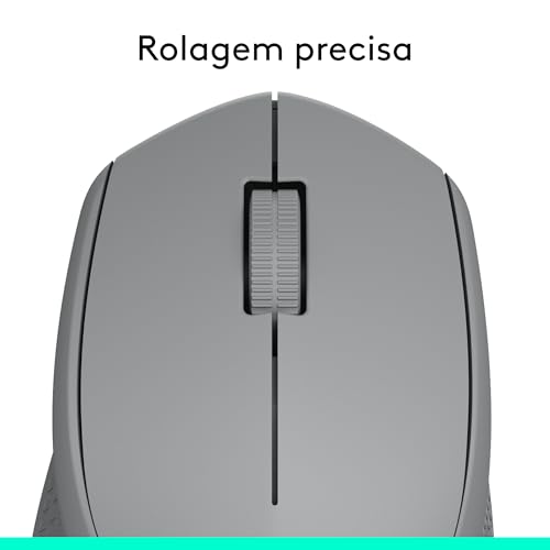 Mouse sem fio Logitech M280 com Conexão USB e Pilha Inclusa - Cinza glide