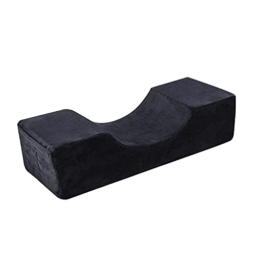 Buqikma Lash Extension Pillow, Eyelash Extension Foam Pillow with velvet Comfortable Eyelash Extension Grafting Tool for Beauty Salon (Black) (Eyelash Extension Pillow)