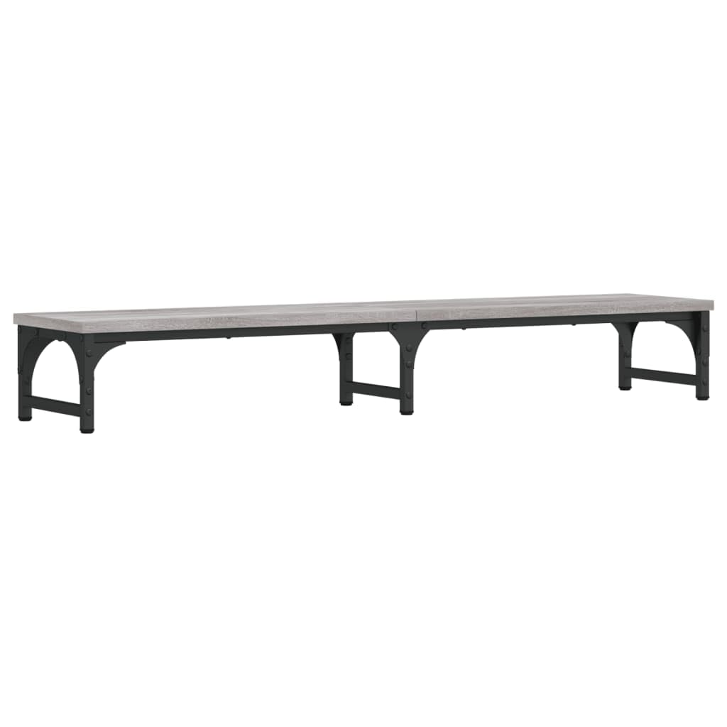 vidaXL Monitor Stand, Display Stand for Laptops and Monitors, Computer Stand with Adjustable Legs, Monitor Stand Riser, Grey Sonoma Engineered Wood