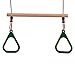Produktbild Loggyland Trapez aus Holz mit Turnringe, Schaukelsitz , Affenschaukel, Schaukeltrapez