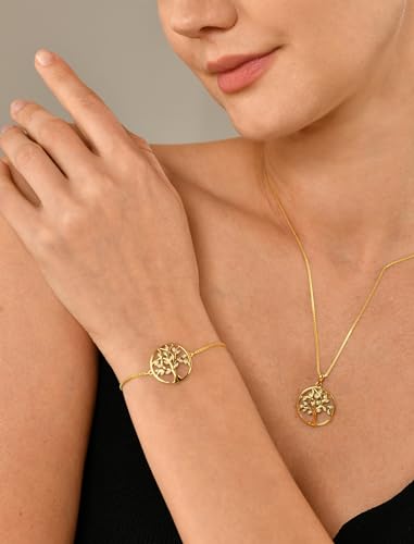 YL Tree Bracelet 925 Sterling Silver Tree of Life Link Bracelet Birthstone Jewelry for Women2