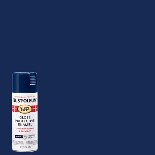 Image of Rust-Oleum 7723830-6PK Stops Rust Spray Paint, 12 oz, Gloss Navy, 6 Pack