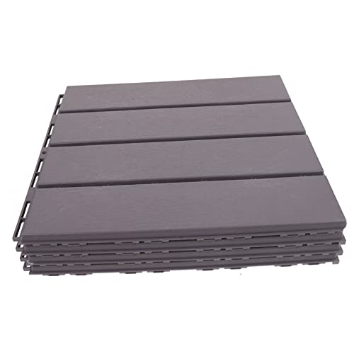 HOLIDYOYO 4pezzi Piastrelle Da Pavimento Interattive Per Esterni Decking Autoinstallante Per e Balconi Facili Da Assemblare e Resistenti Agli Agenti Atmosferici