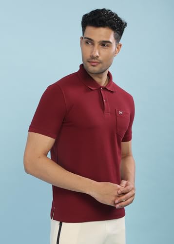 Image of Force NXT Polo Neck T-Shirt for Men Pack of 1 | Regular Fit T-Shirt for Men | Premium Super Combed Rich Cotton Polo Shirt | Men's Ultra Soft Half Sleeve T-Shirt