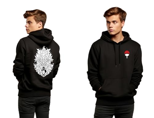 Image of Be Crazy Anime Printed Black Hoodie /Graphic Printed Hoodie /Hoodie for Men & Women /Warm Hoodie /Unisex Hoodie