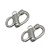 Douzime 2 Inches Fixed Bail Snap Shackle for Bracelet Sail Boat Yacht 316 Stainless Steel Silver 2 Pack