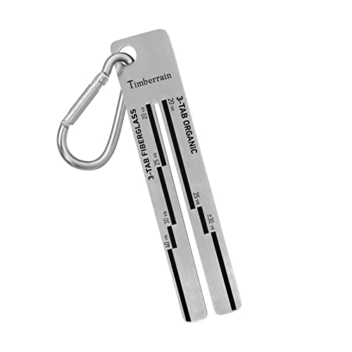 4/09 Shingle Gauge,Engineering Gauge Tool for Roof Shingle,Roof Shingles Measuring Tool with Carabiner Shingles Gauges Roofing for Measuring The Thickness of Roofs Tiles