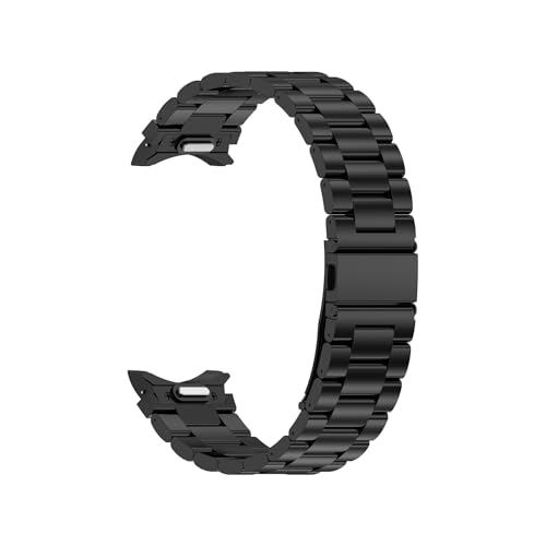 Bracelet de montre connectée acier inoxydable noir 14mm - 2