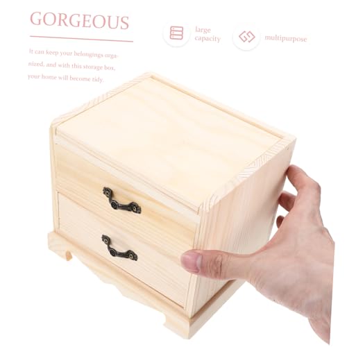 Boîte à bijoux bois fait main naturel avec rangement pratique - 3