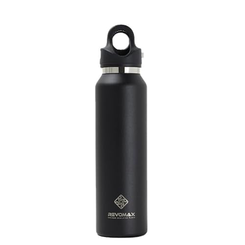 REVOMAX {}bNX 16oz SLIM VACUUM INSULATED FLASK  X 473ml ^fM{g }C{g X|[c AEghA g[jO V3 (Onyx Black) [sAi]
