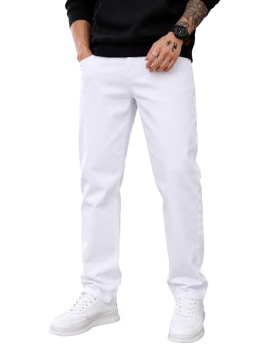 Image of Men's Comfortable Casual Denim Jeans | Men's Solid Straight Fit Jeans | Mid Rise Denim Pants | Regular Fit Stretchable Jeans