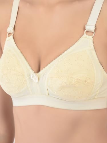 Image of Softline Women's 100% Cotton Wire-Free Non-Padded B-Cup Bra Combo | Full Coverage, Breathable & Skin-Friendly for All-Day Comfort | Supportive Fit for Daily & Casual Wear | Pack of 2