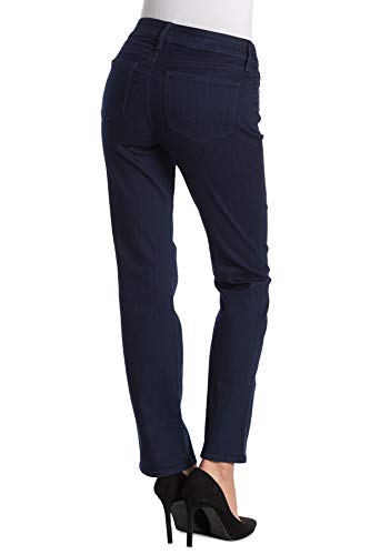 NYDJ Marilyn Petite Straight Leg Jeans with Double Shank Waistband (Rinse, 12P)2