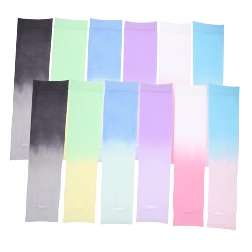 Mikikit Summer Essential: 6 Pairs Uv Protection Arm Sleeves Breathable and Quick Dry for Men's Outdoor Activities