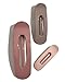 Kitsch Flat Claw Clips for Women - Strong Grip, Comfortable Design | Durable Plastic, Glossy Finish | Lay Down Claw Clip, Stylish Flat Hair Clips for Women | For All Hair Types - Terracotta, 3pcs