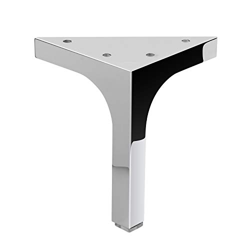 4.75" Furniture Storage Cabinet Metal Legs Table feet Stainless Steel Square - Verified