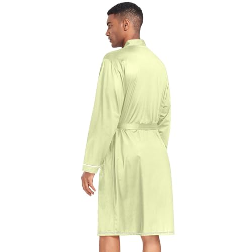 J JOYSAY Red Mens Robe Lightweight Bathrobe With Pocket Long Sleeve kimono Sleepwear2