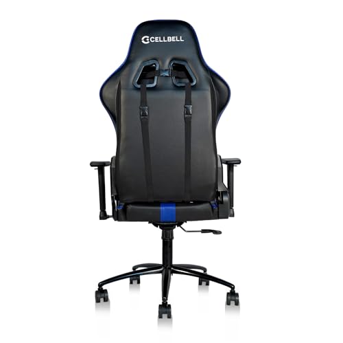 Image of CELLBELL Transformer Gaming Chair - Ergonomic High Back Racing Style Gamer Chair, 2D Adjustable Armrest, Tilt Mechanism, Leather Reclining Computer & Office Chair (Dark Blue) - 3-Year Brand Warranty